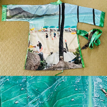 Load image into Gallery viewer, WAIKIKI PALMS AND BEACH HAWAII KIMONO