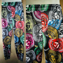 Load image into Gallery viewer, BAROQUE GOLD Italian Designer Style MEDUSA PRINT JOGGER PANTS NWT Size Small