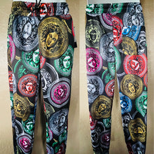 Load image into Gallery viewer, BAROQUE GOLD Italian Designer Style MEDUSA PRINT JOGGER PANTS NWT Size Small